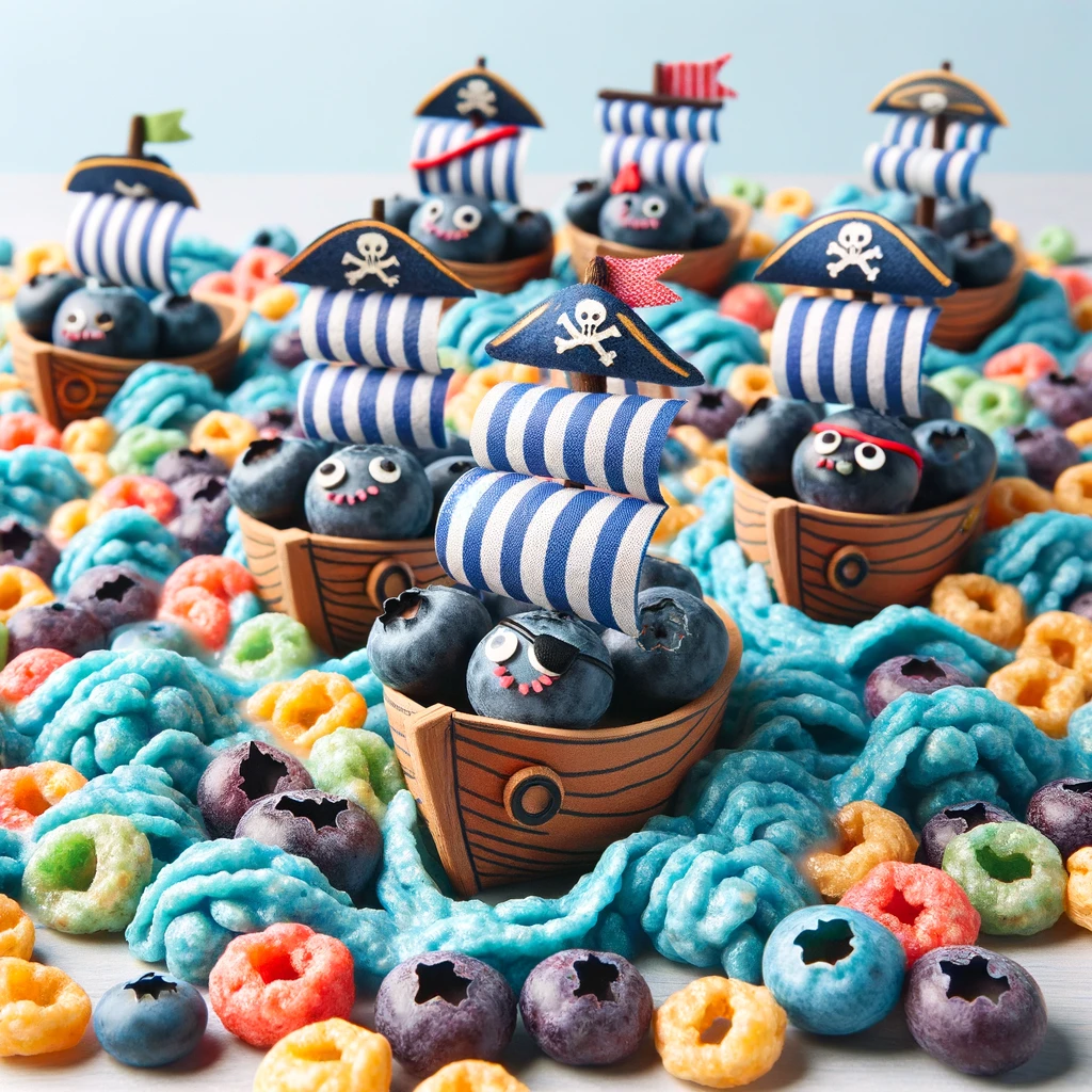 Beware the blueberry pirate ships sailing the cereal seas Blueberry Pun