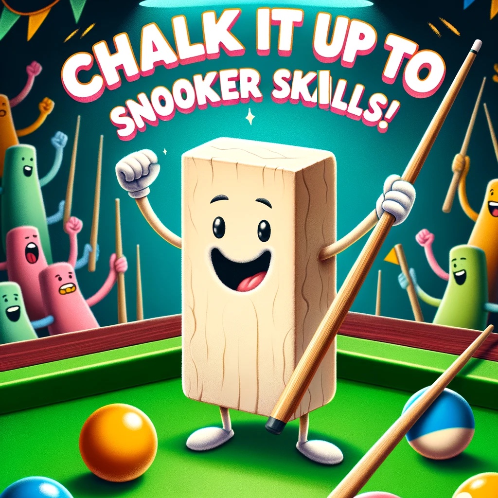 Chalk It Up to Snooker Skills Snooker Pun
