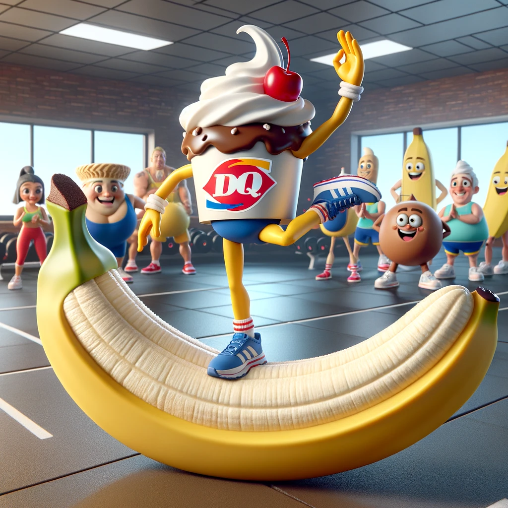 Dairy Queens favorite exercise The banana split Dairy Pun