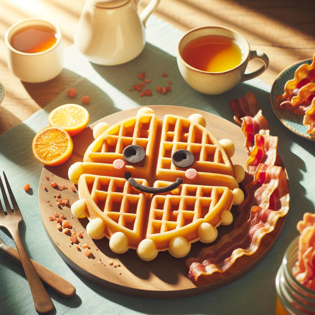 Dont go bacon my heart have a waffle instead Waffle Pun