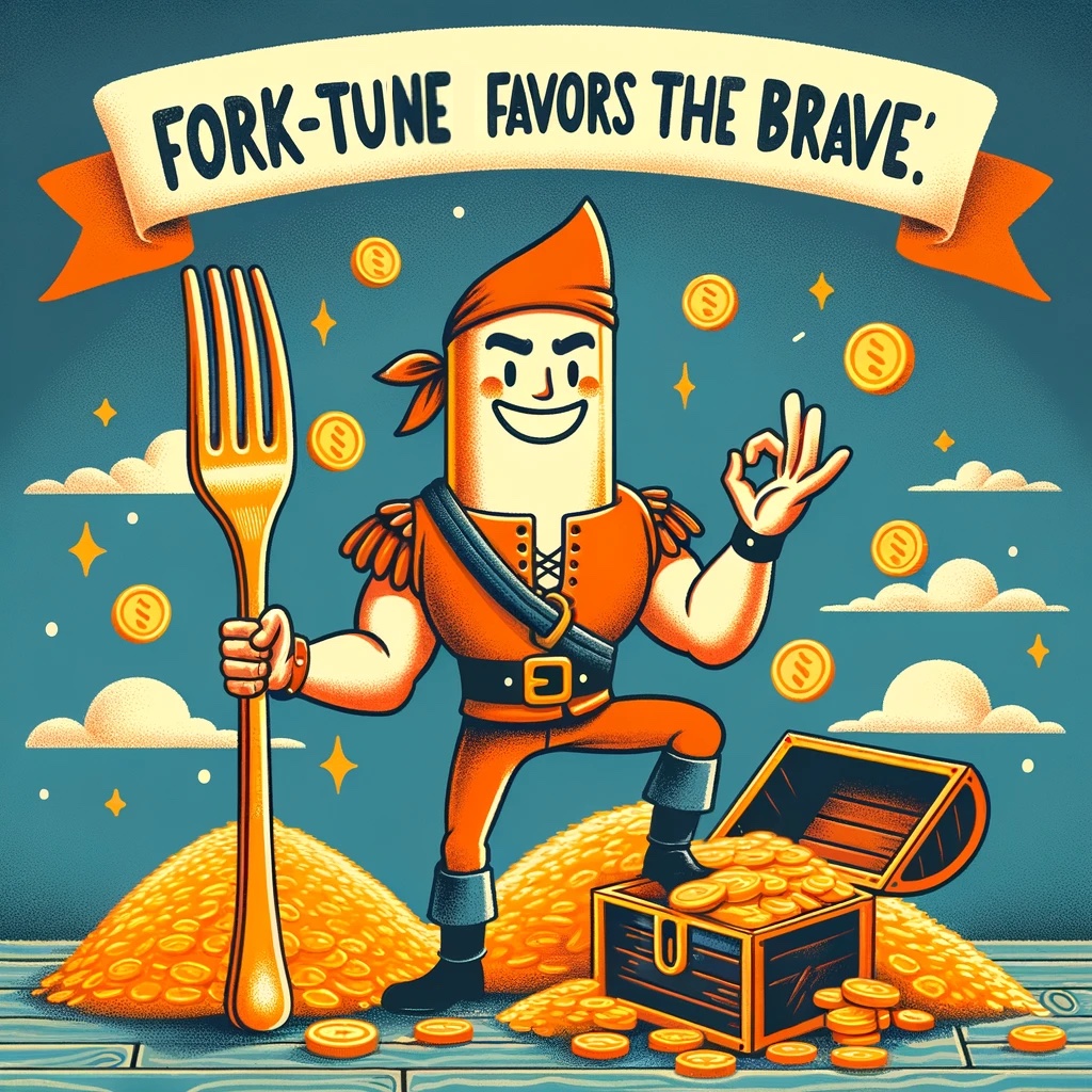 Fork tune favors the brave. Fork Pun