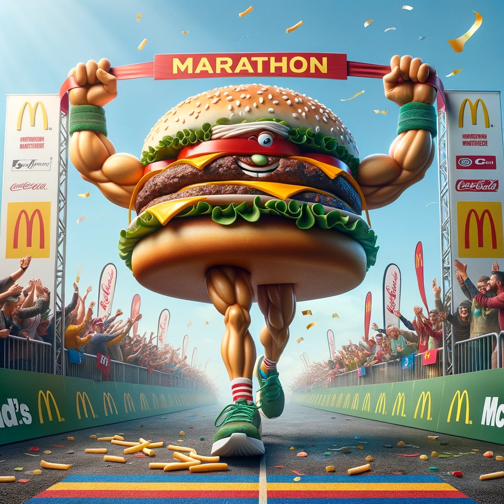 Marathon winning burger Call it a McWinner McDonalds Pun