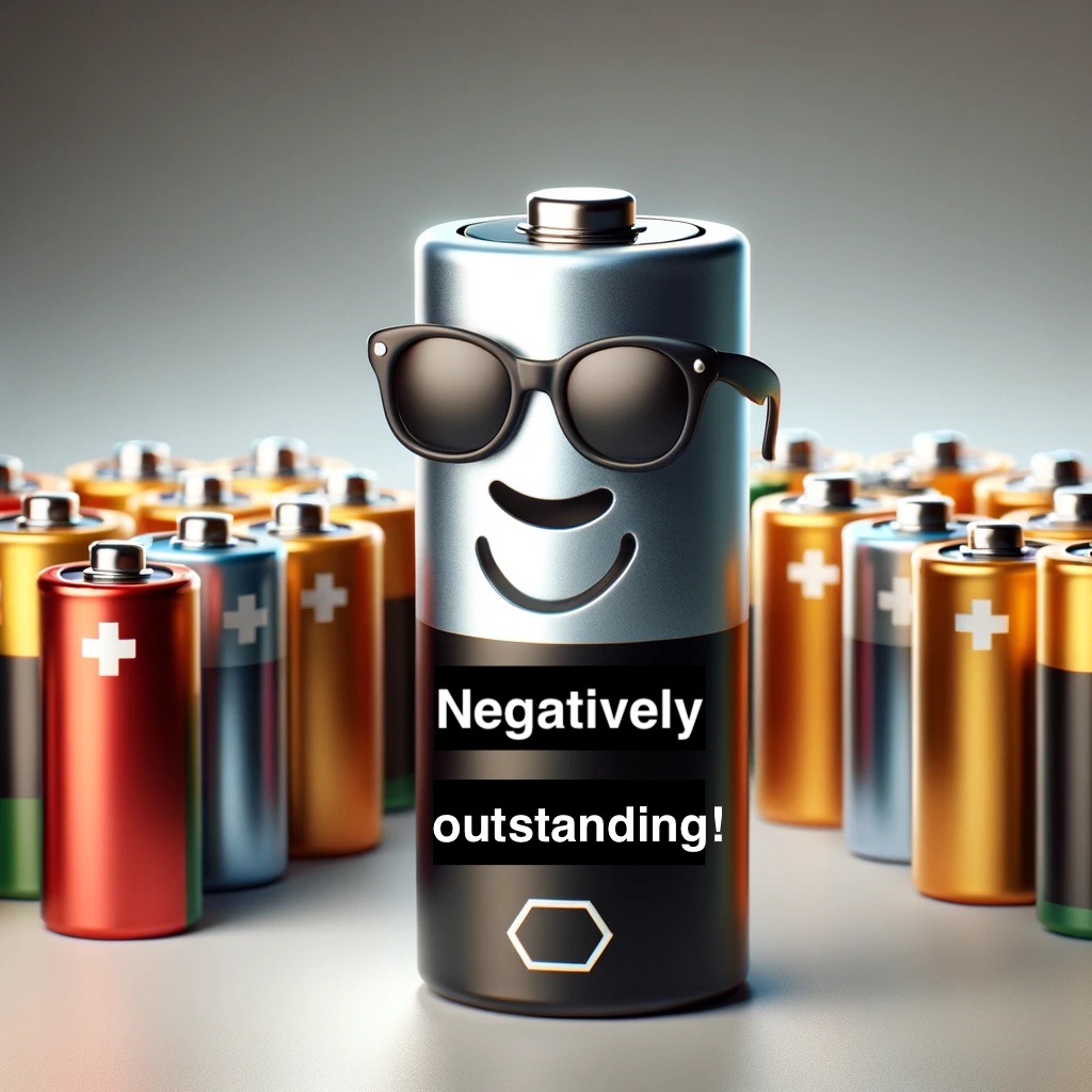 Negatively outstanding Battery Pun