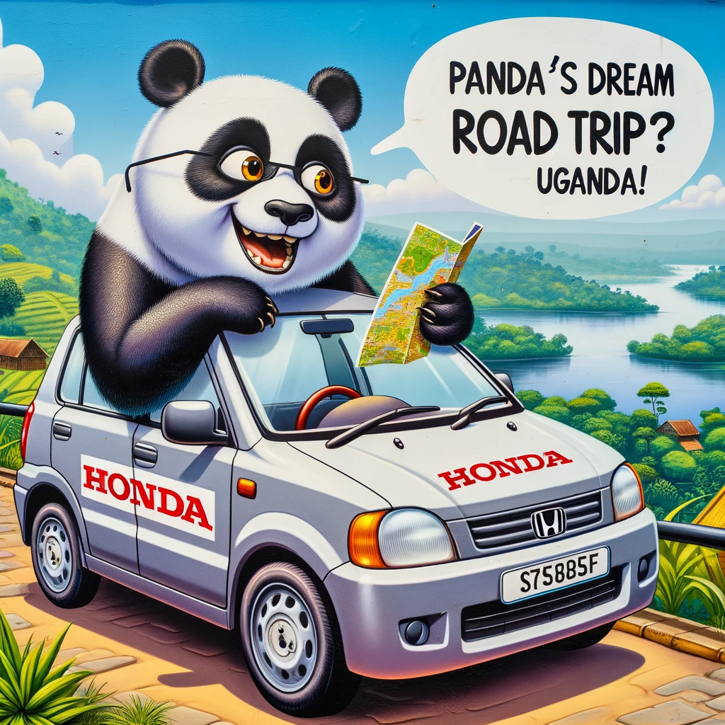 Pandas dream road trip Cruising in a Honda through Uganda Panda Pun