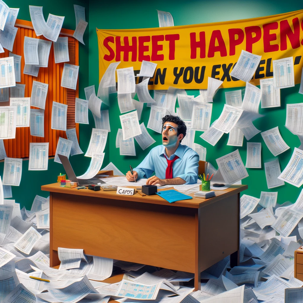 Sheet happens then you Excel. Excel Pun