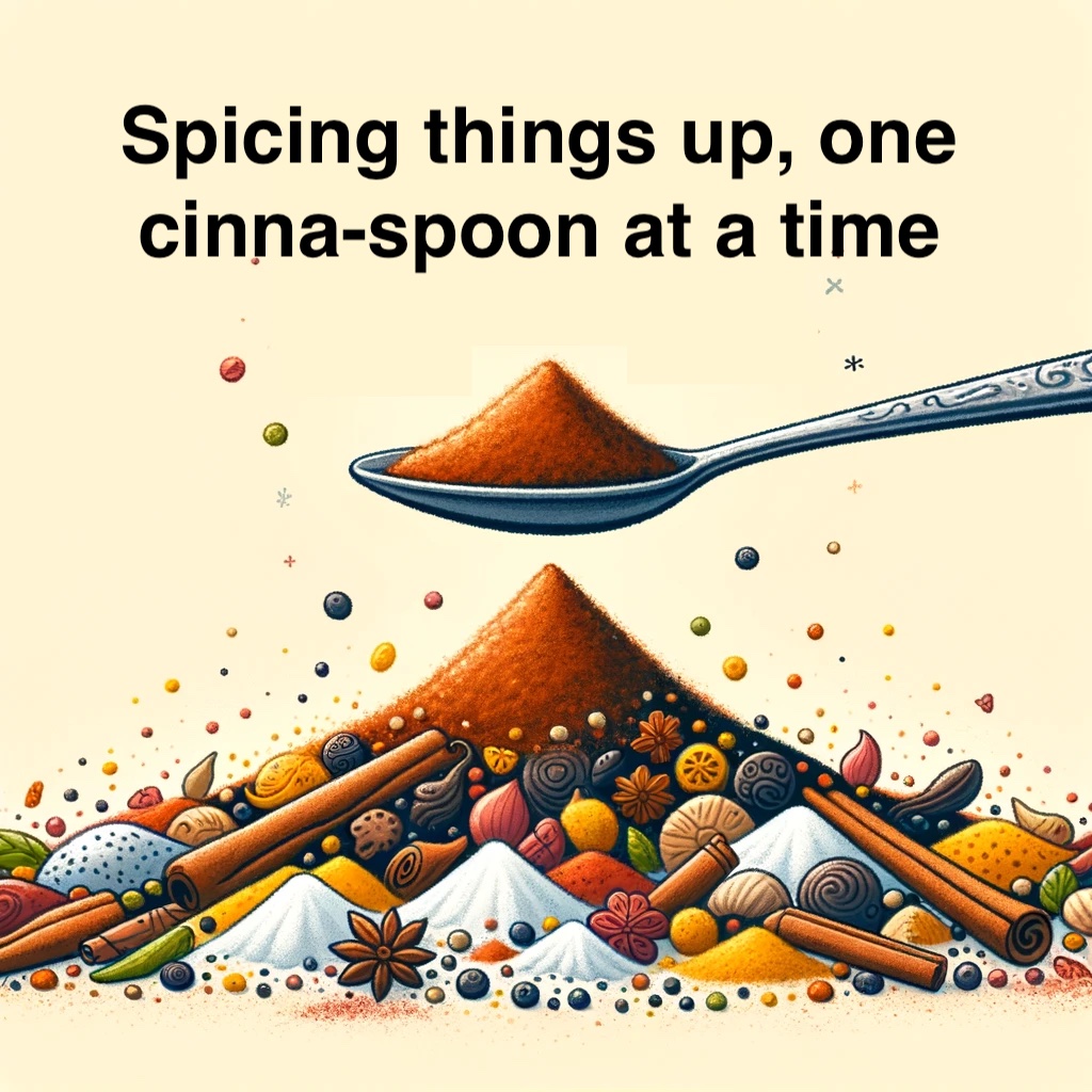 Spicing things up one cinna spoon at a time. Cinnamon Pun