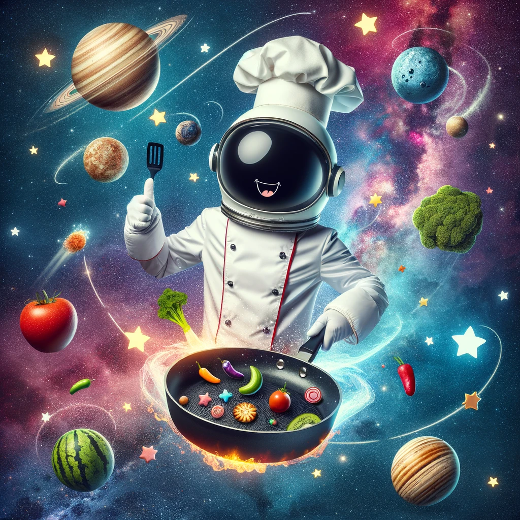 The chef became an astronaut to explore the universe of taste. Chef Pun