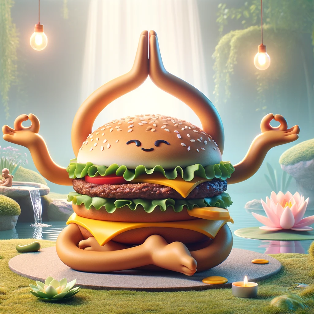 The new McDonalds yoga burger the McMeditation McDonalds Pun