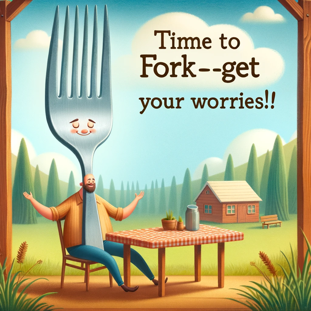 Time to fork get your worries Fork Pun