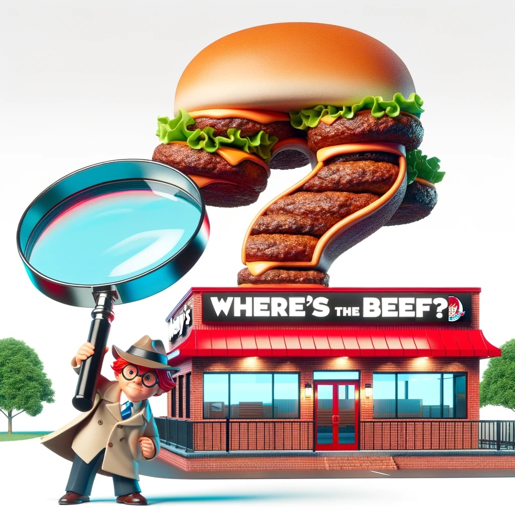 Wendys Where the beef isnt just a question its a promise. Wendys Pun