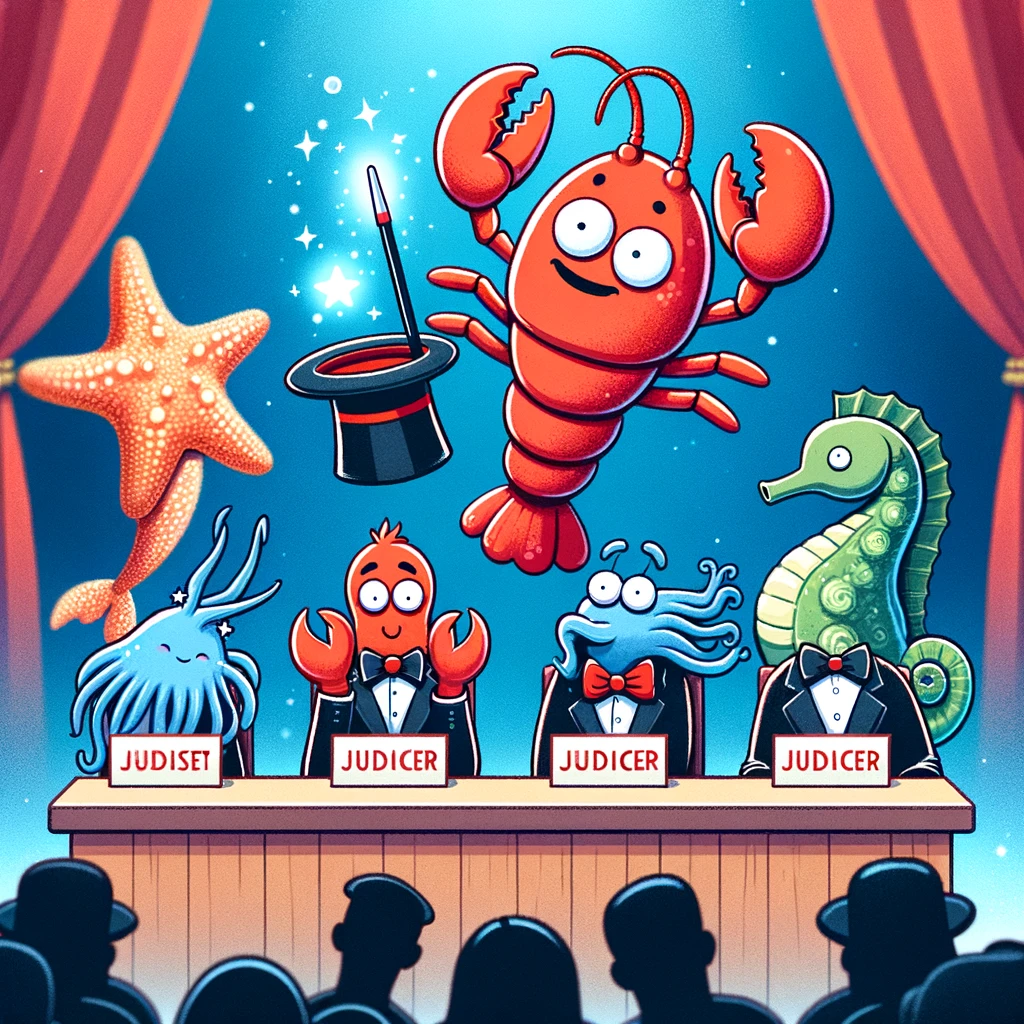 When the lobster entered the talent show it was shell ebrities who judged its performance Lobster Pun