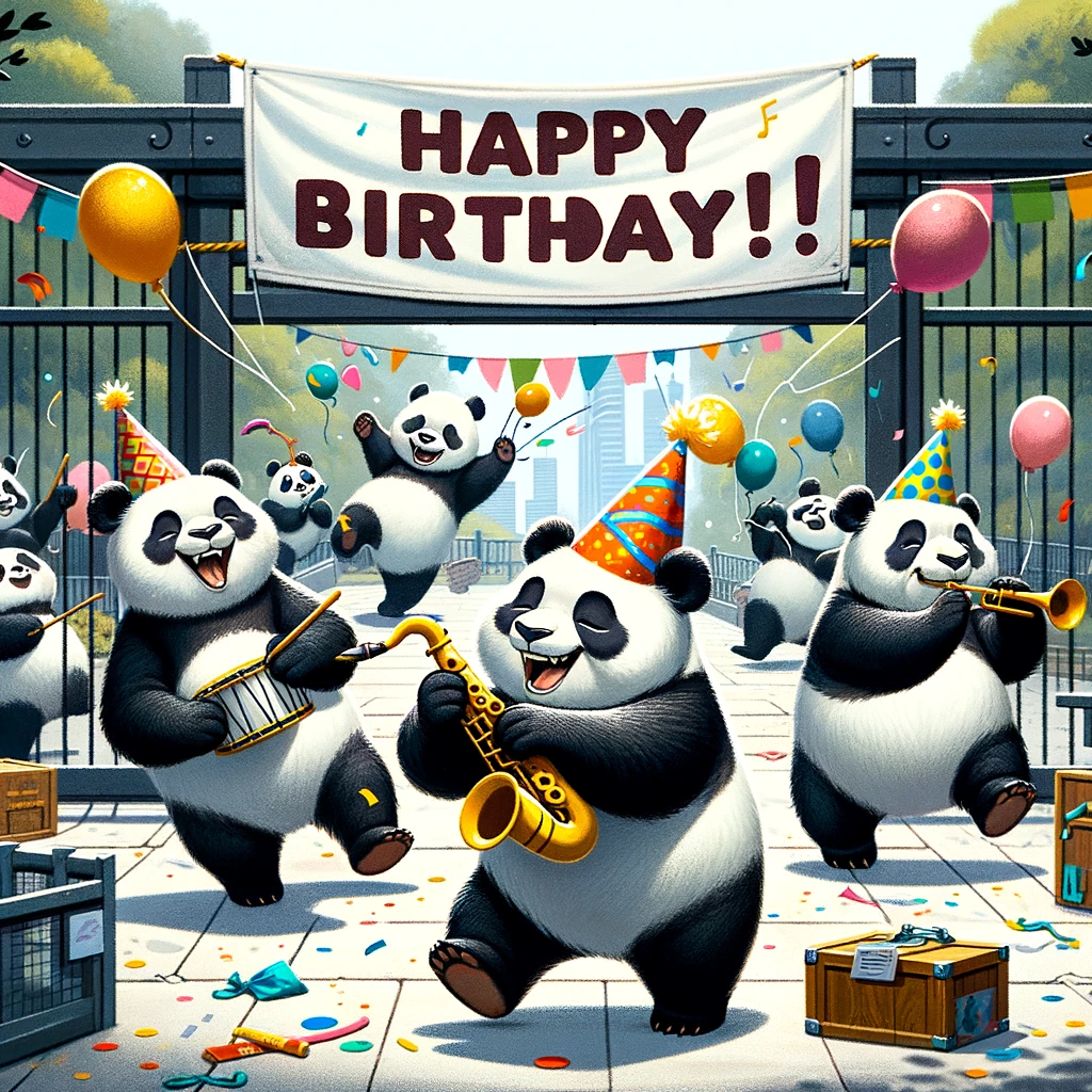 Zoo closure unleashed a fun pandarade all cheers for the pandas birthday Panda Pun