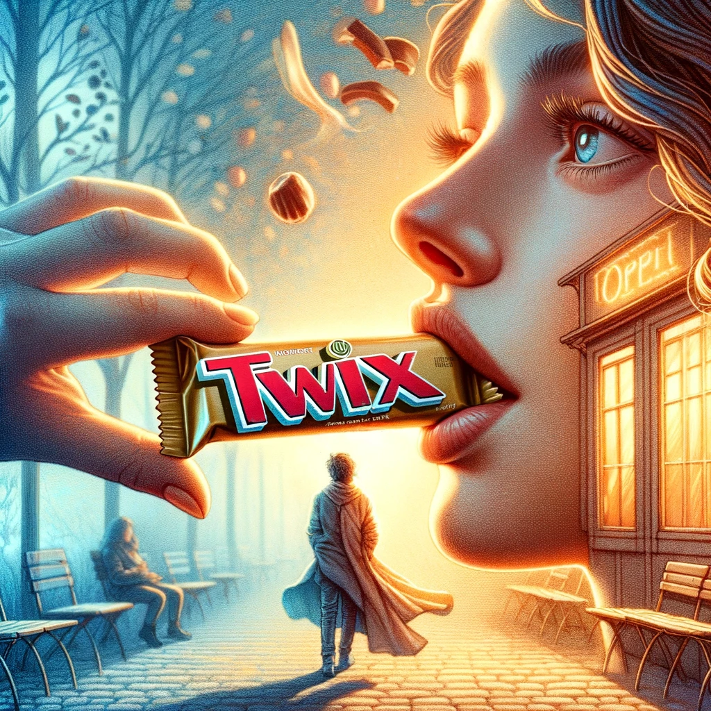 A moment on the lips forever on the Twix. Twix Pun