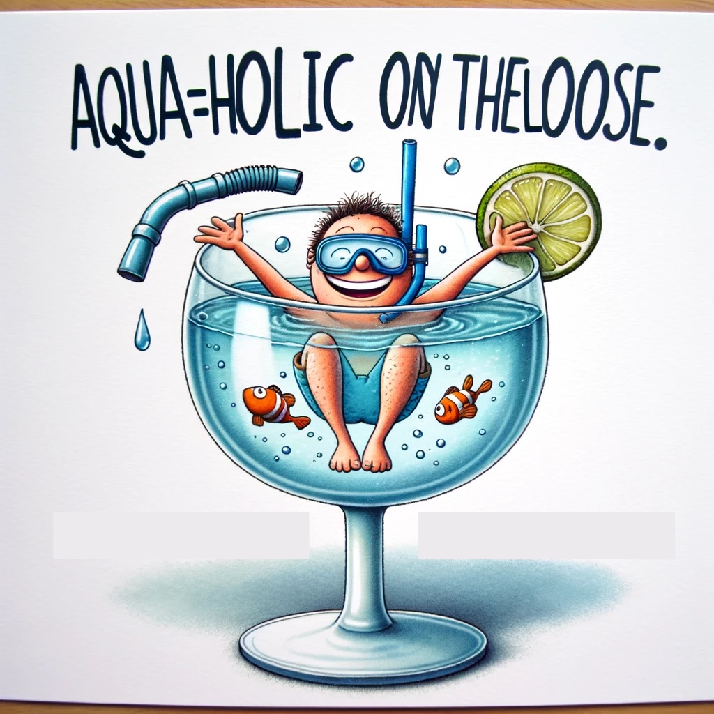 Aqua holic on the loose. Water Pun