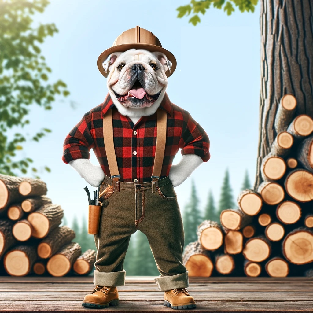 Barking up the right tree with Bulldog energy. Bulldog Pun