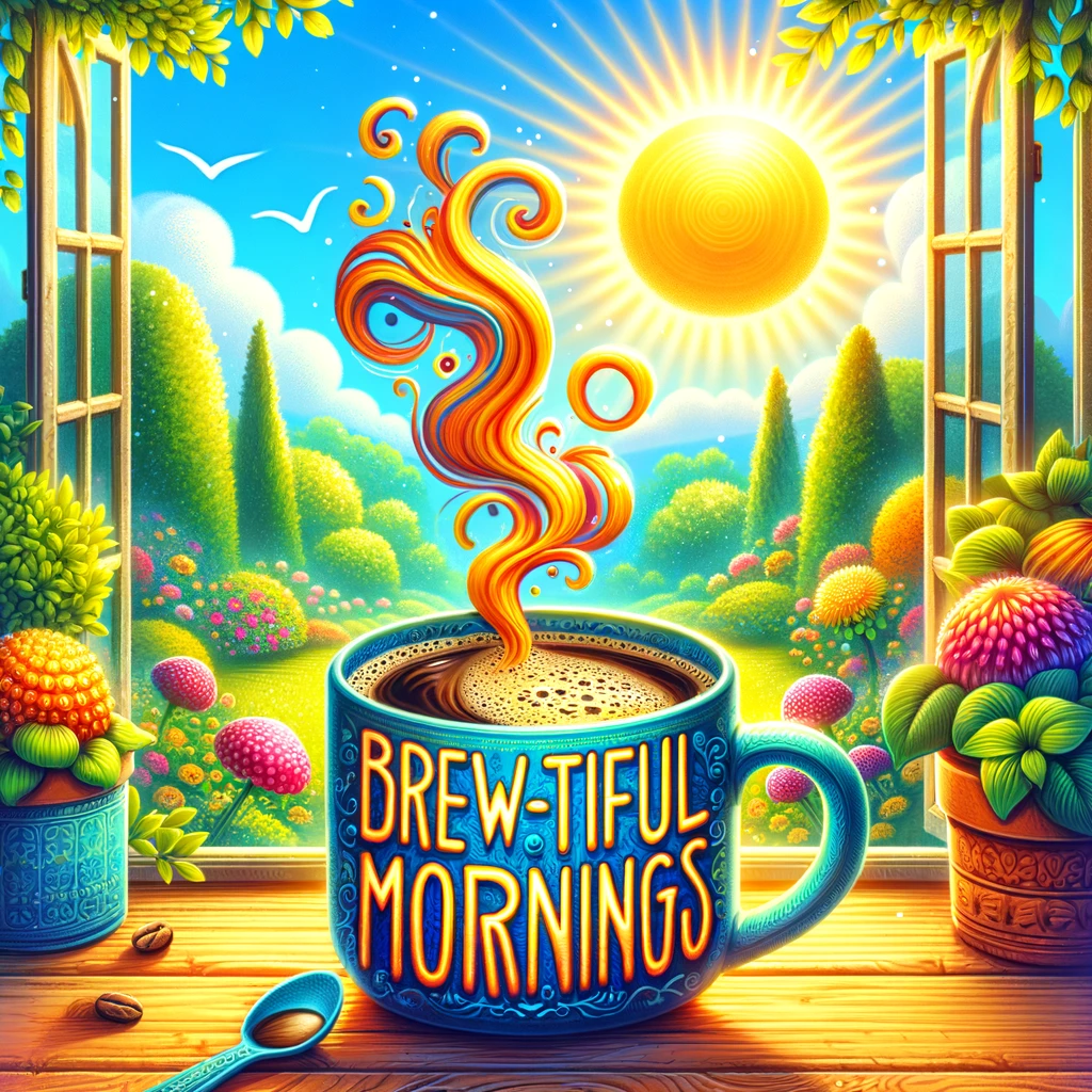 Brew tiful mornings Coffee Pun