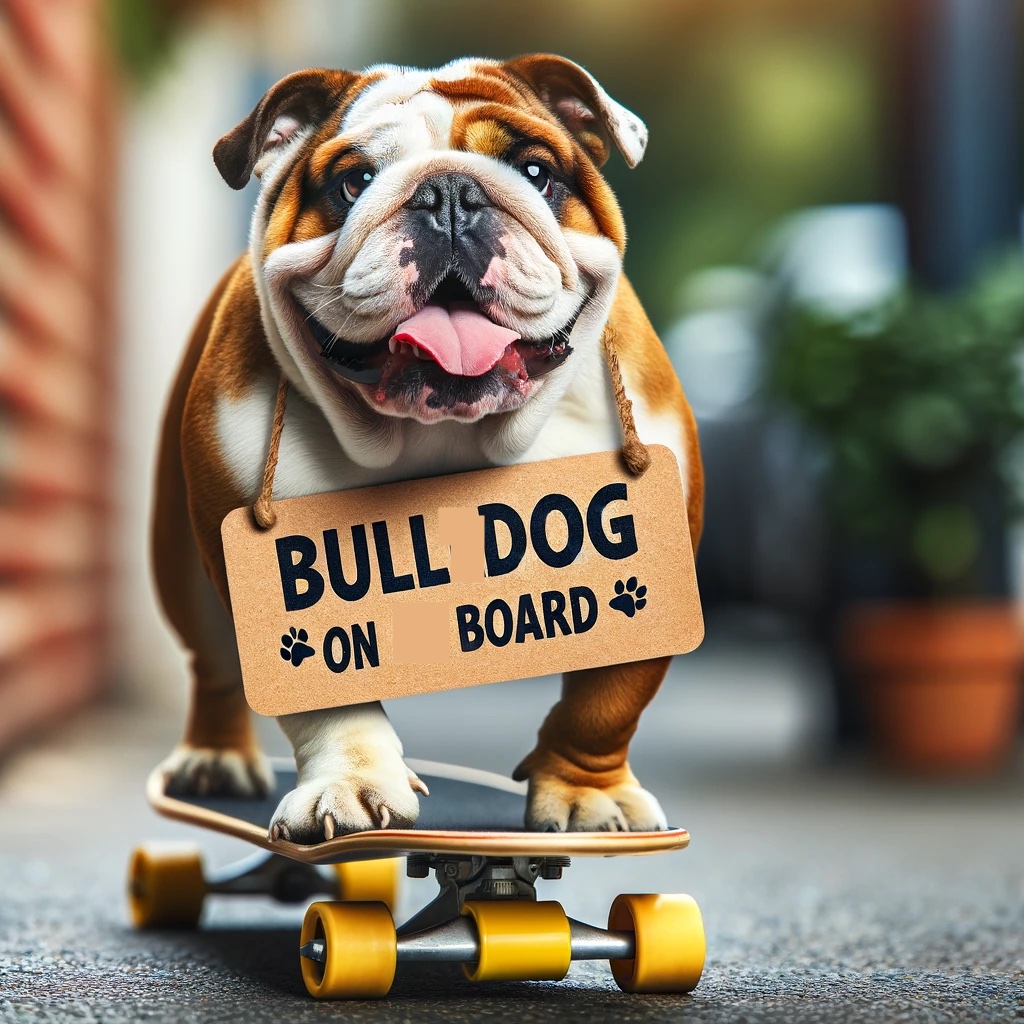 Bulldog on board Keep the drool rolling Bulldog Pun