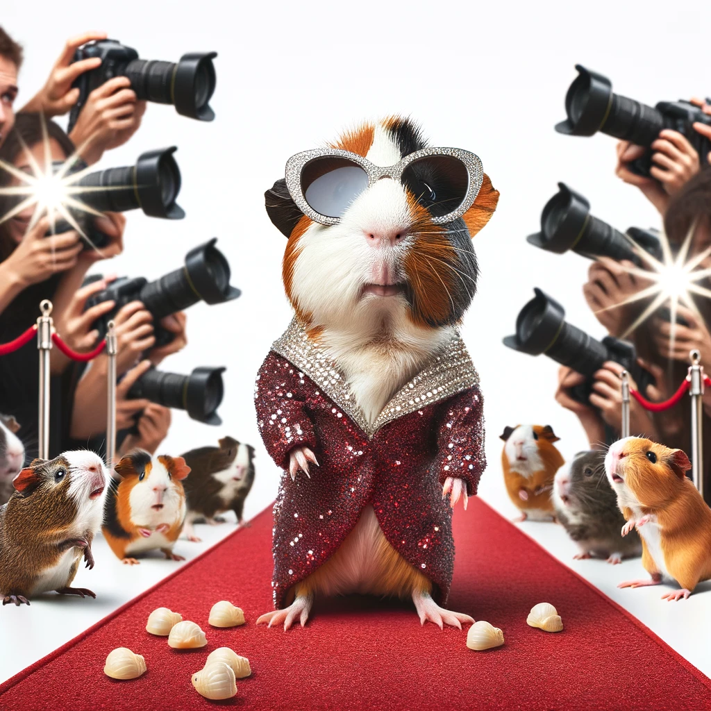 Celebrity guinea pig Papped on the paparodentzi Guinea Pig Pun