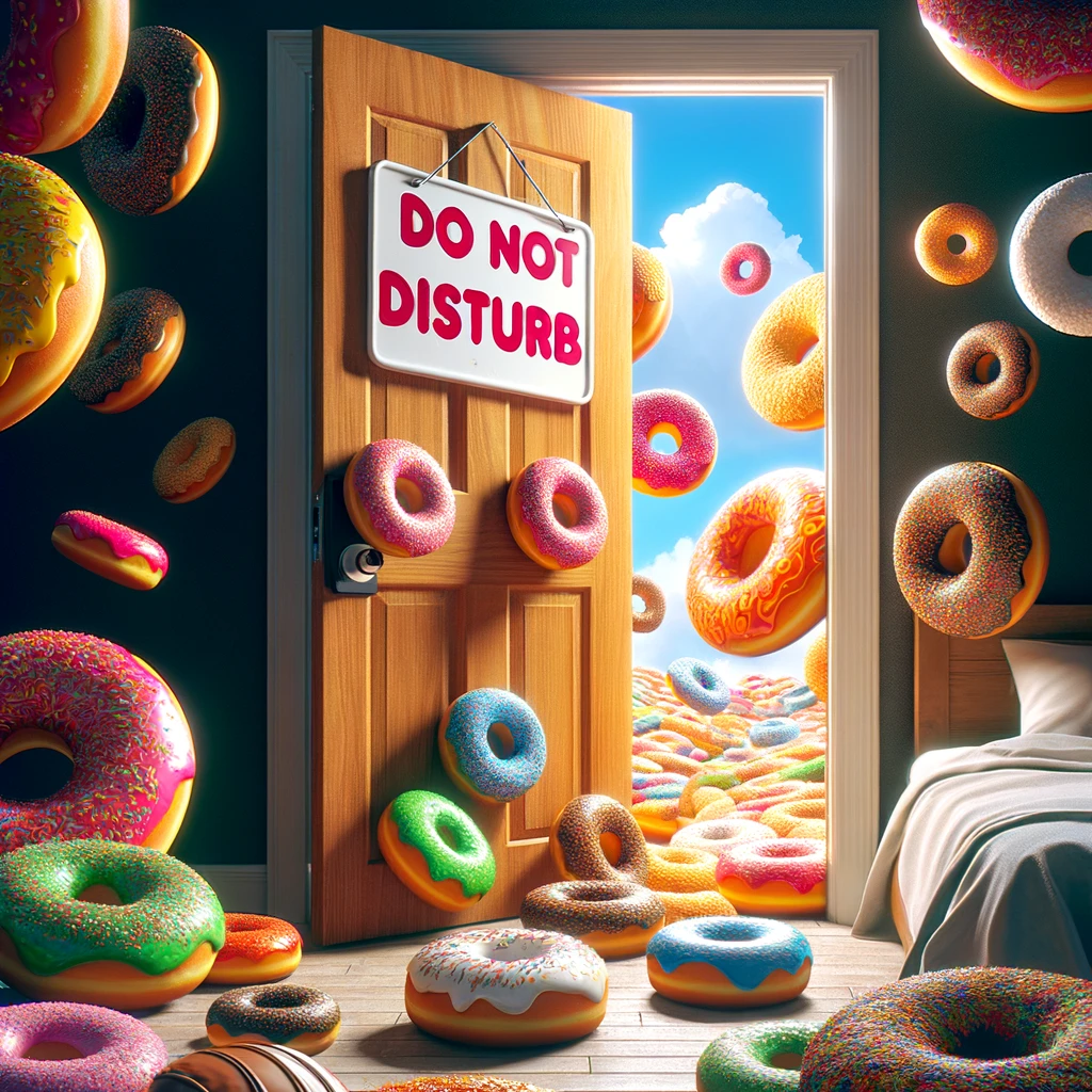 Doughnut Disturb Dunkin in Progress Dunkin Donuts Pun