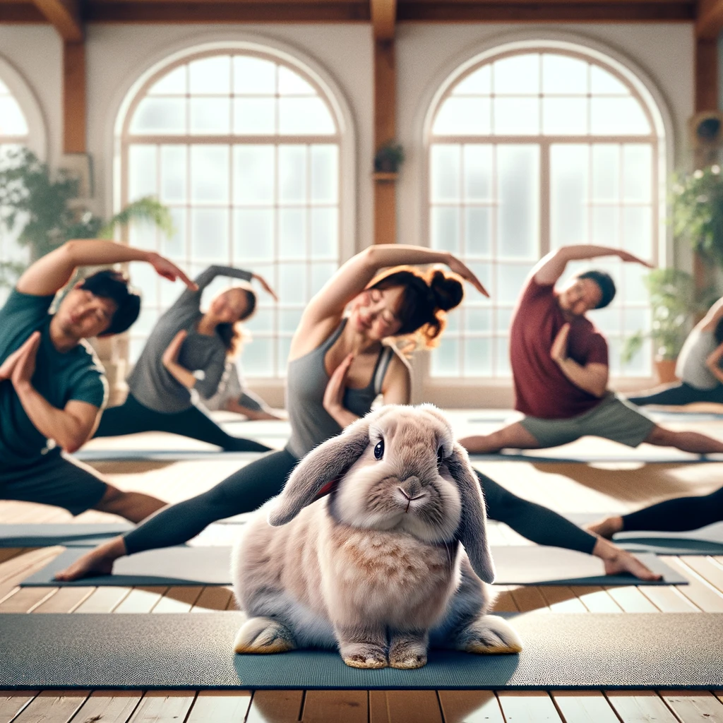 Ever tried rabbit yoga Its all about the hoppy baby pose. Rabbit Pun