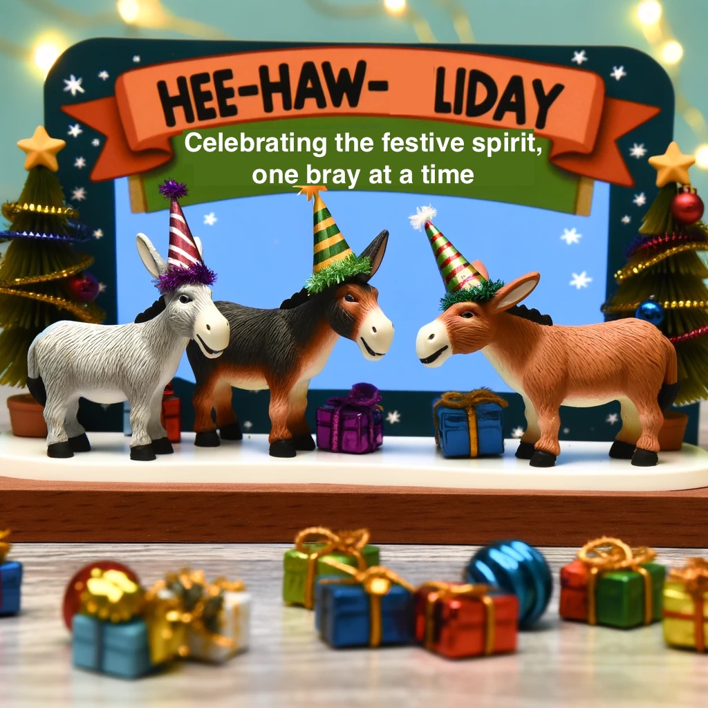 Hee Haw liday Celebrating the festive spirit one bray at a time. Donkey Pun