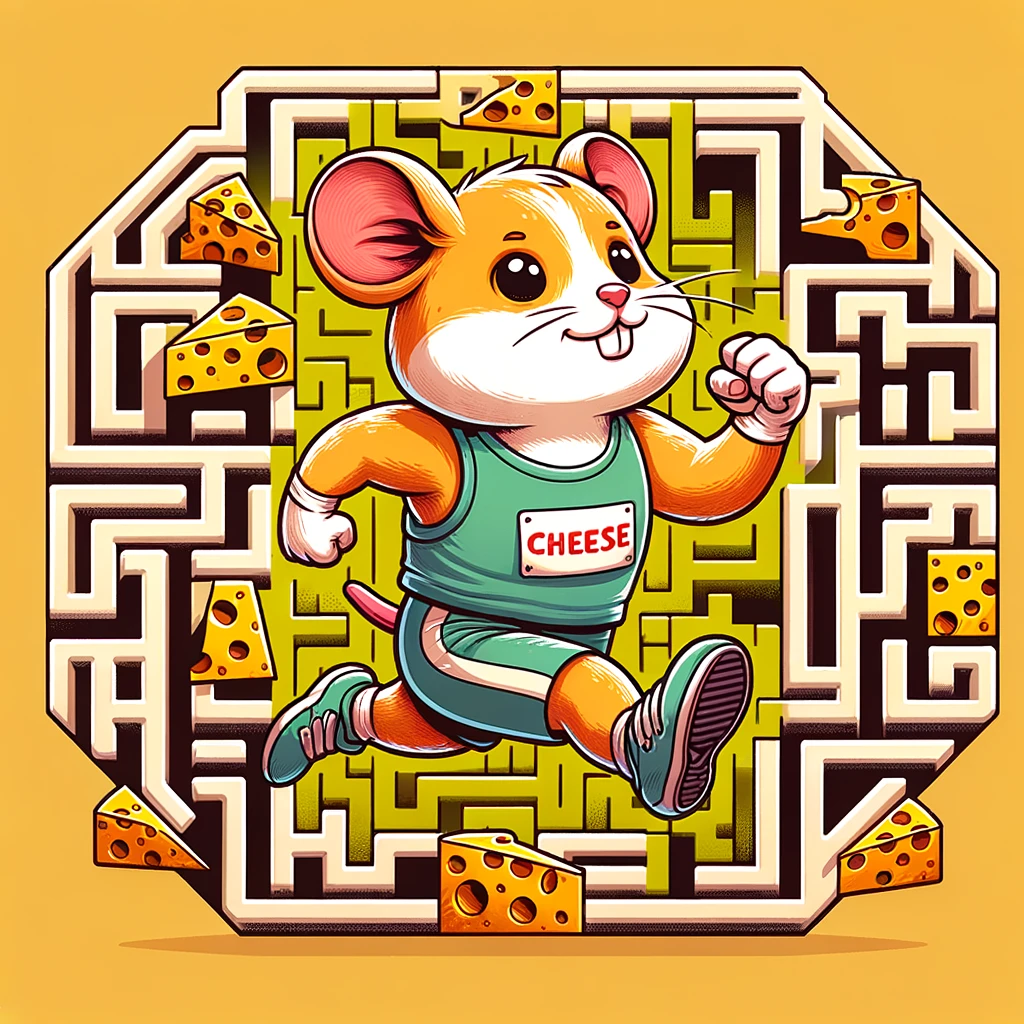 Hes an a maze ing runner Hamster Pun