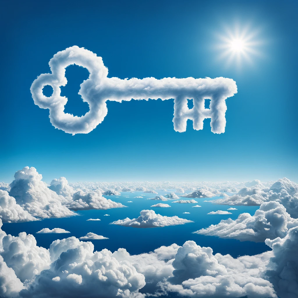 I saw a key shaped cloud today – quite a key cloud scope Key Pun