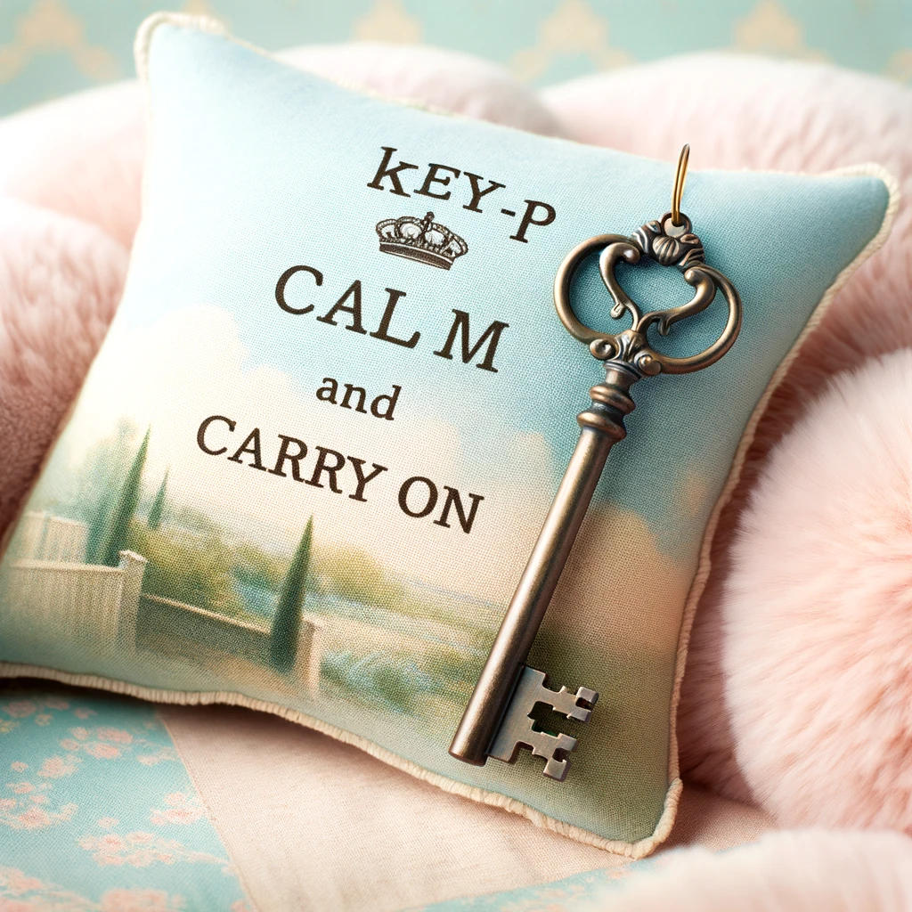 Key p calm and carry on Key Pun