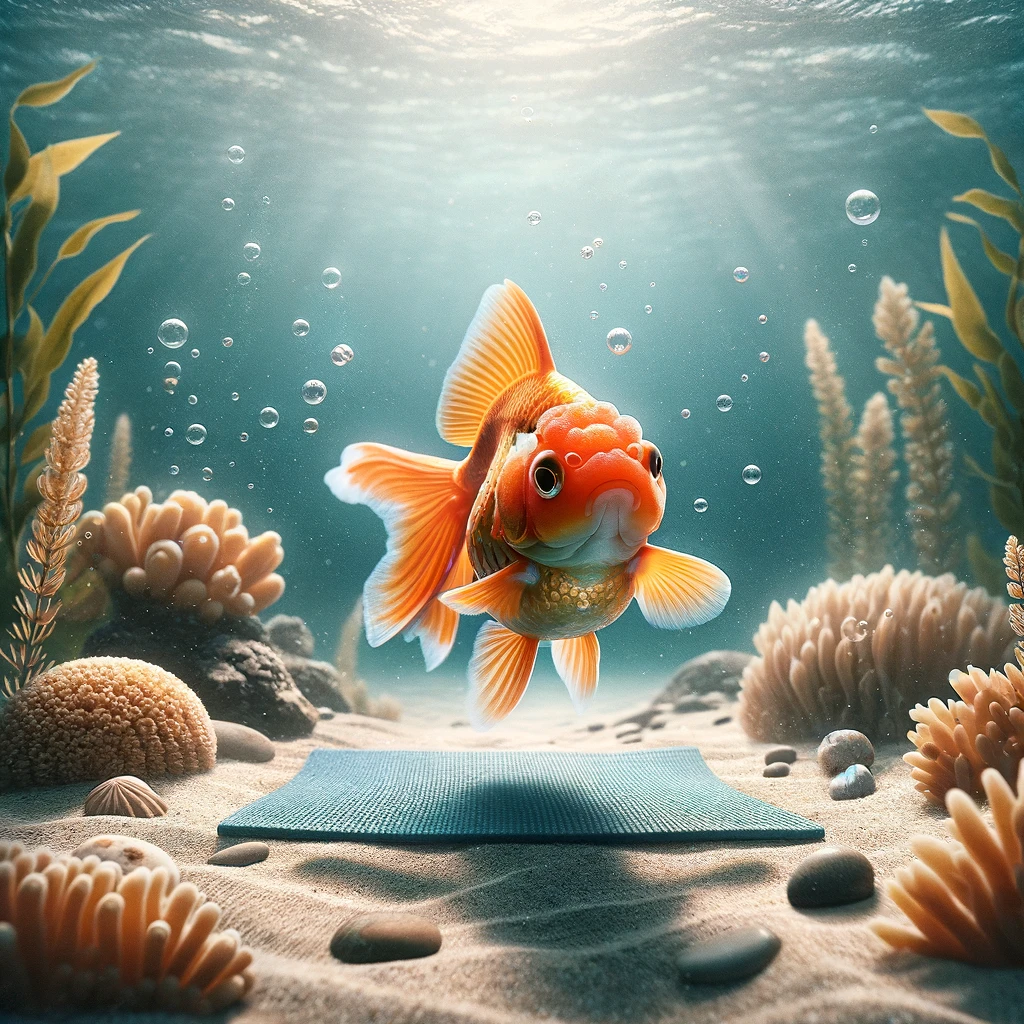 My goldfish decided to take up yoga to become more zen under the sea. Goldfish Pun