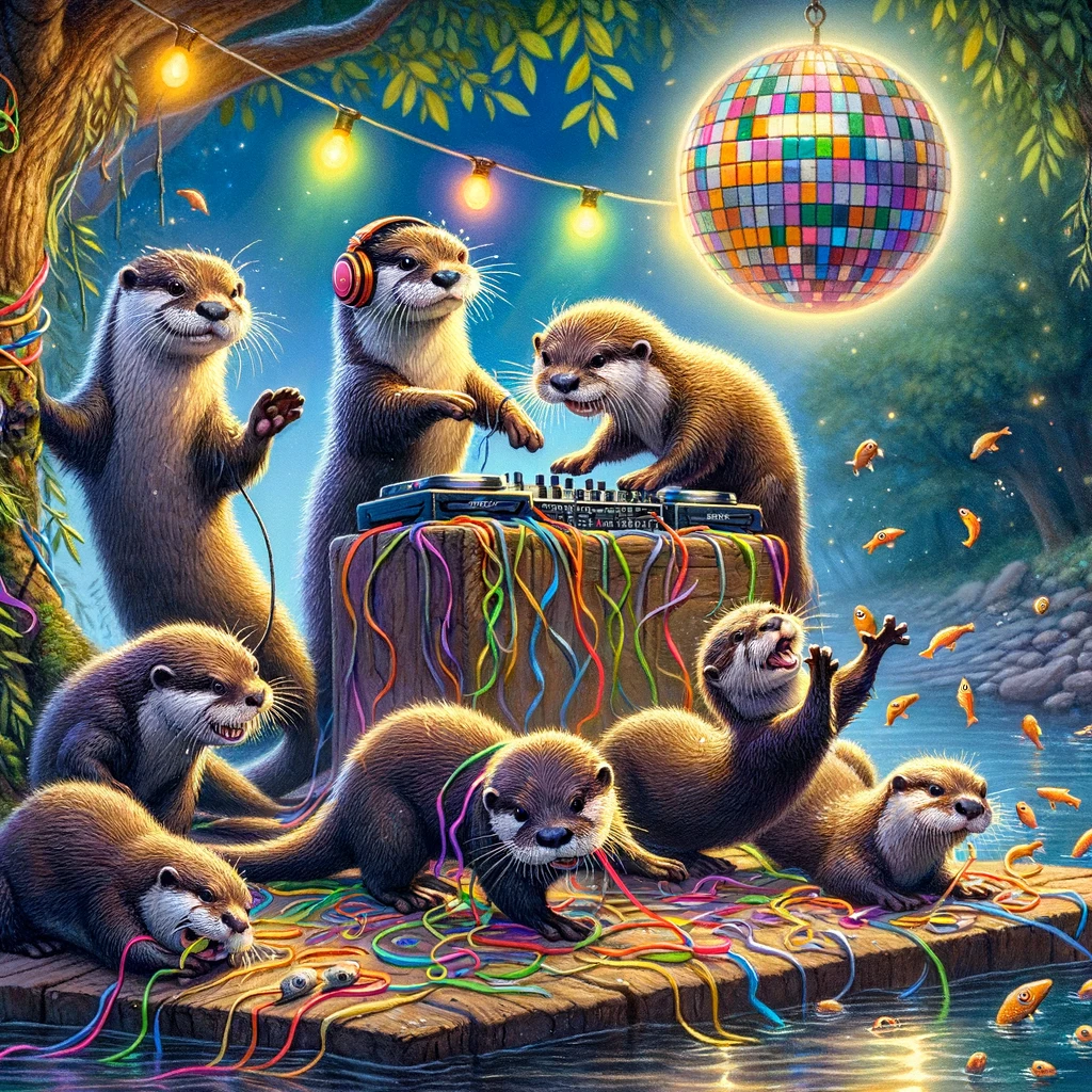 Otter chaos broke out at the animal party. Otter Pun