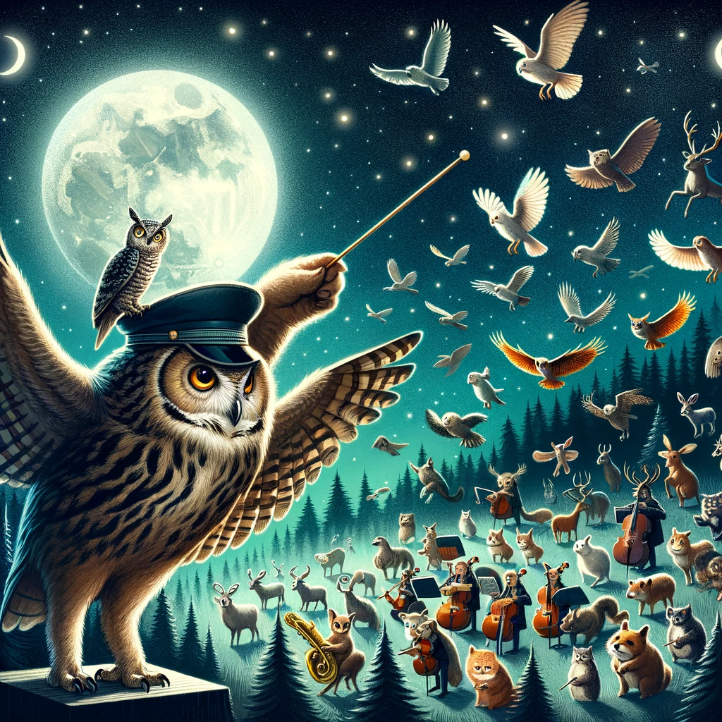 Owl aboard the night train Owl Pun