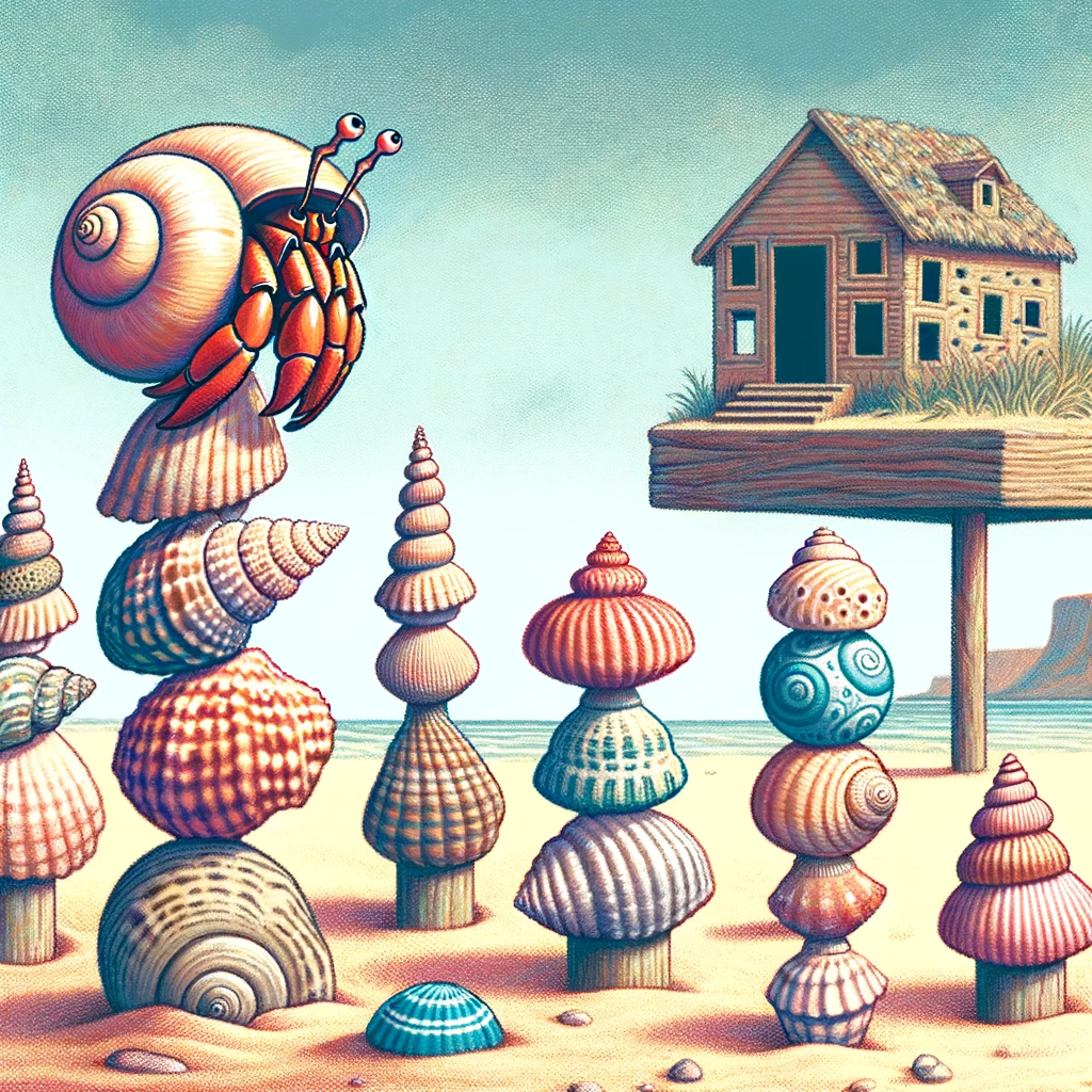 Shell shock The hermit crabs guide to moving day. Hermit Crab Pun