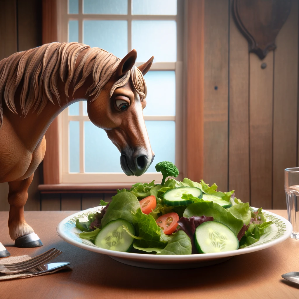 This diet is a real night mare. Horse Pun