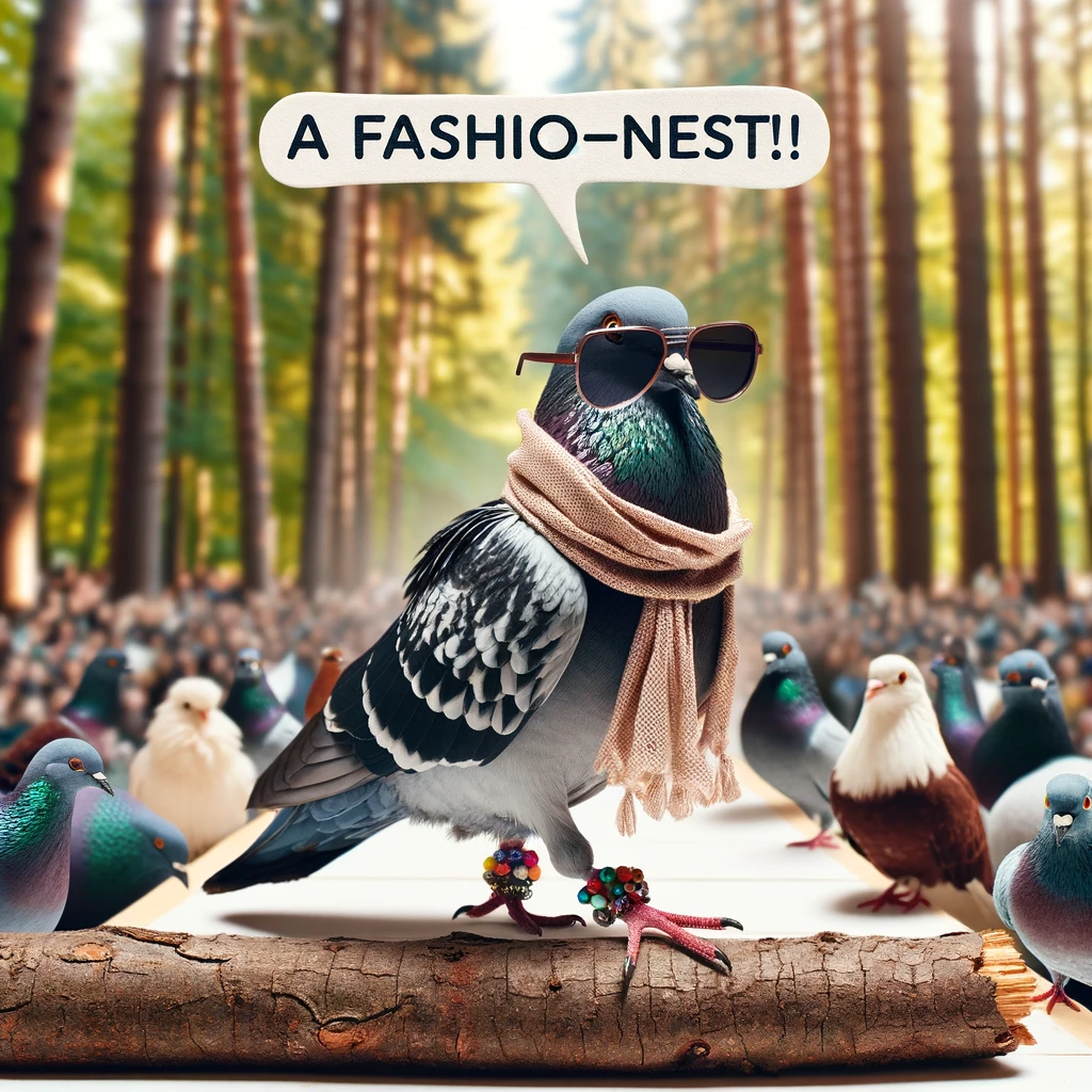 What do you call a stylish pigeon A fashio nest Pigeon Pun