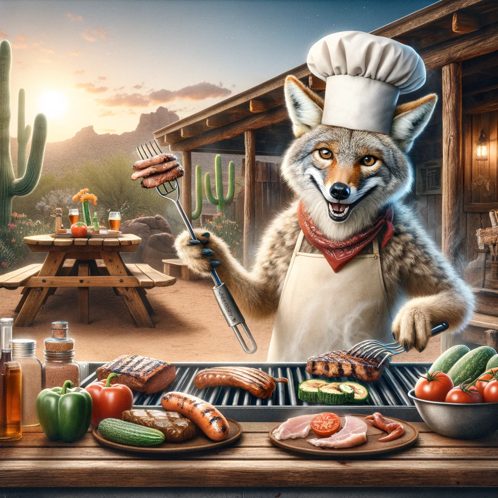 When a coyote becomes a chef theyre known for their barkbecue specialties. Coyote Pun