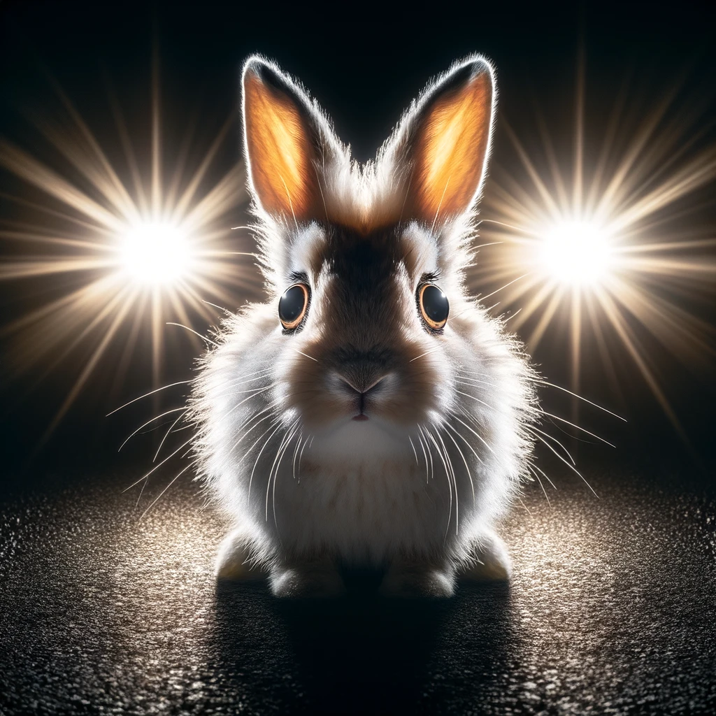 Bunny in the headlights Bunny Pun
