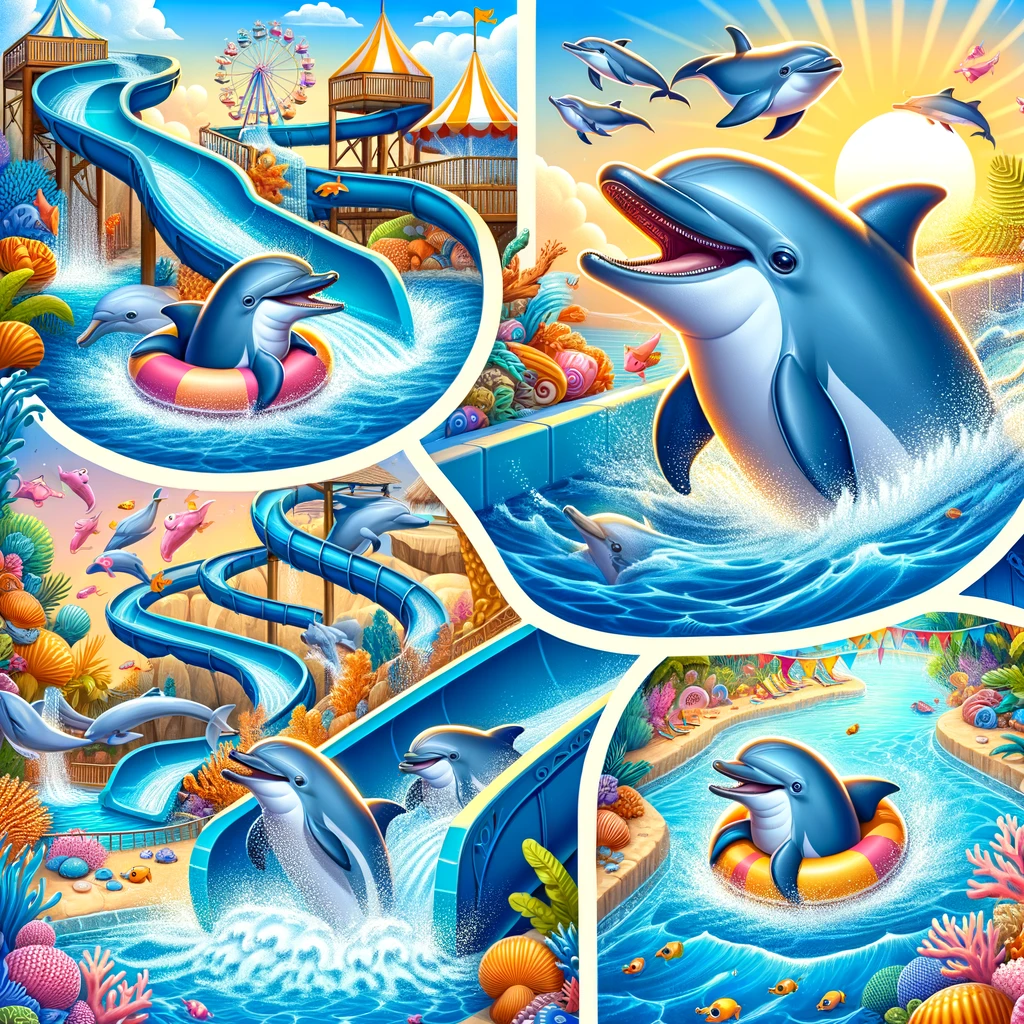 Dolphins always have a fintastic time at the water park. Dolphin Pun
