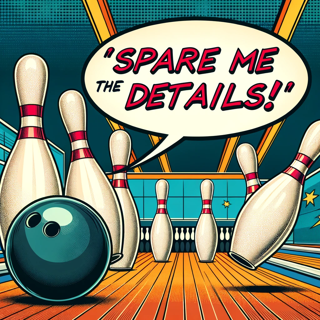 Spare me the details Bowling Pun