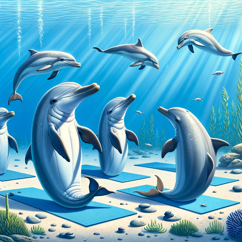 When dolphins do yoga theyre just dolphinately flexible Dolphin Pun