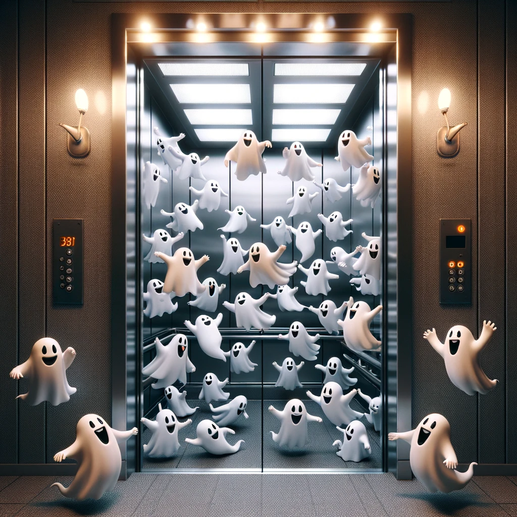 Ghosts Love Elevators Because They Lift Their Spirits. Ghost Pun