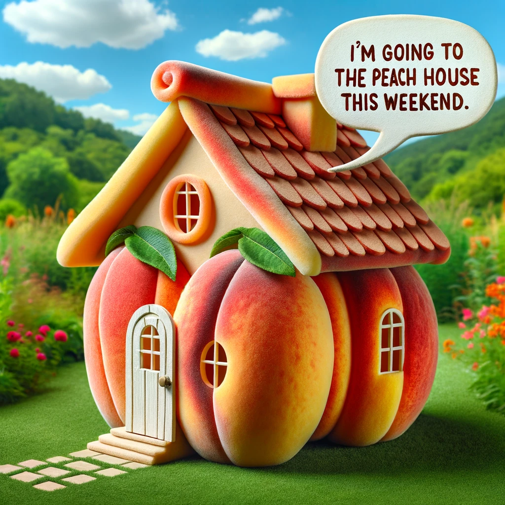 Im going to the peach house this weekend Peach Pun