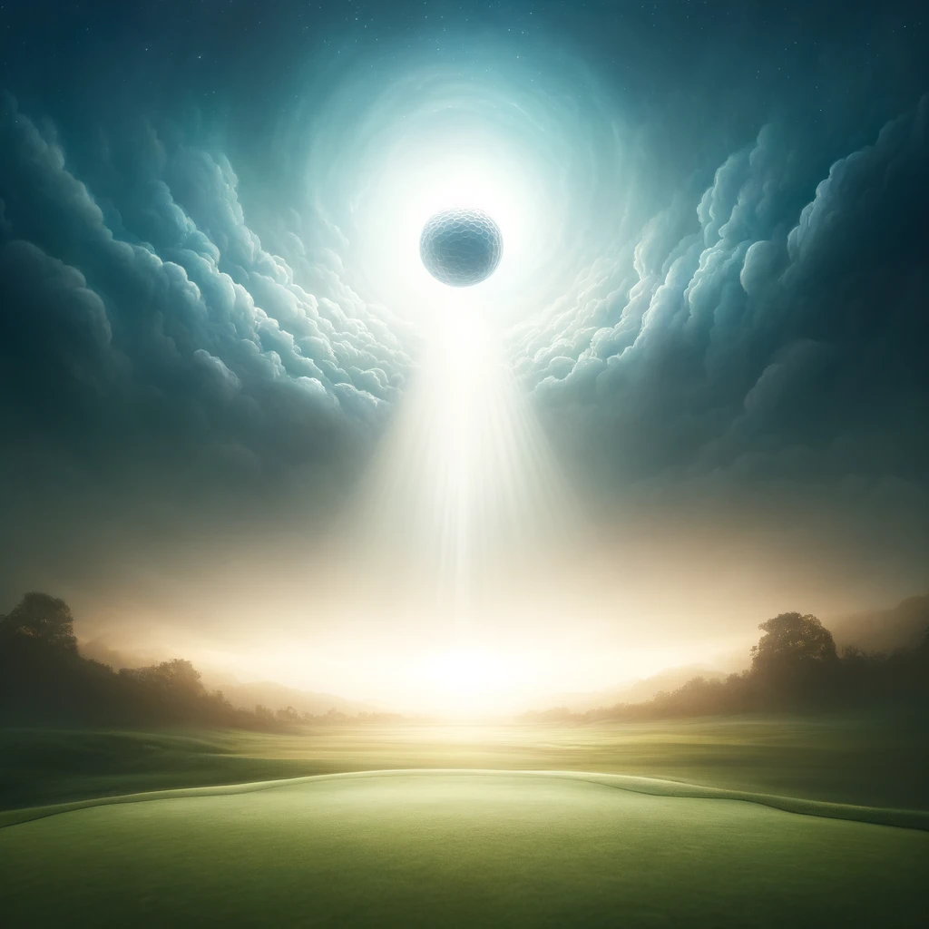 When your drive is so good its almost otherworldly—fairway to heaven Golf Pun