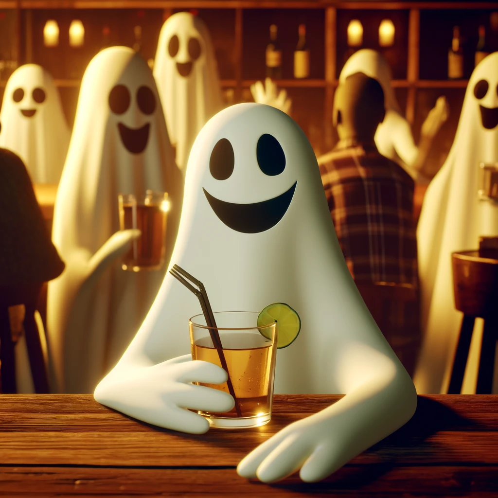 Why Did the Ghost Go to the Bar For the Boos Ghost Pun