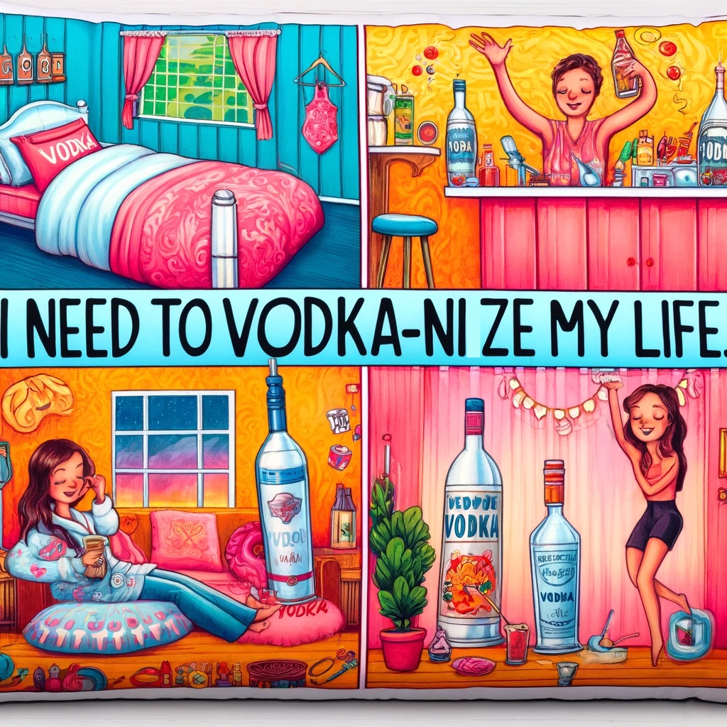 I need to vodka nize my life Vodka Pun