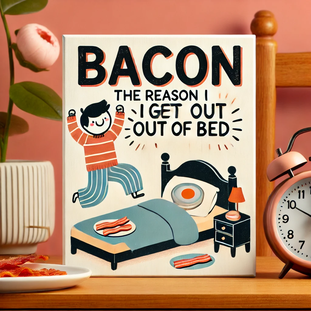 Bacon the reason I get out of bed. Bacon puns