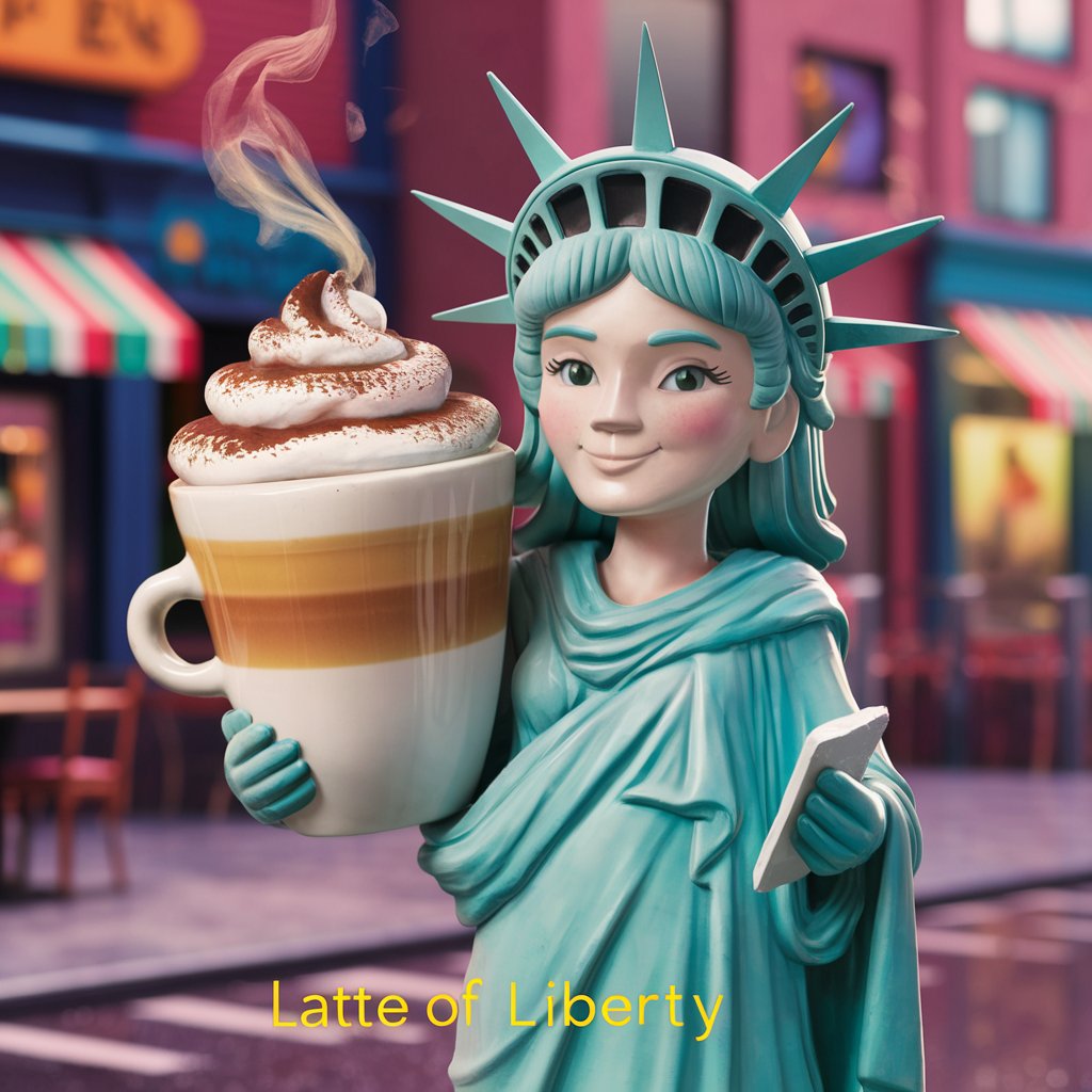 Latte of Liberty. Newyork puns
