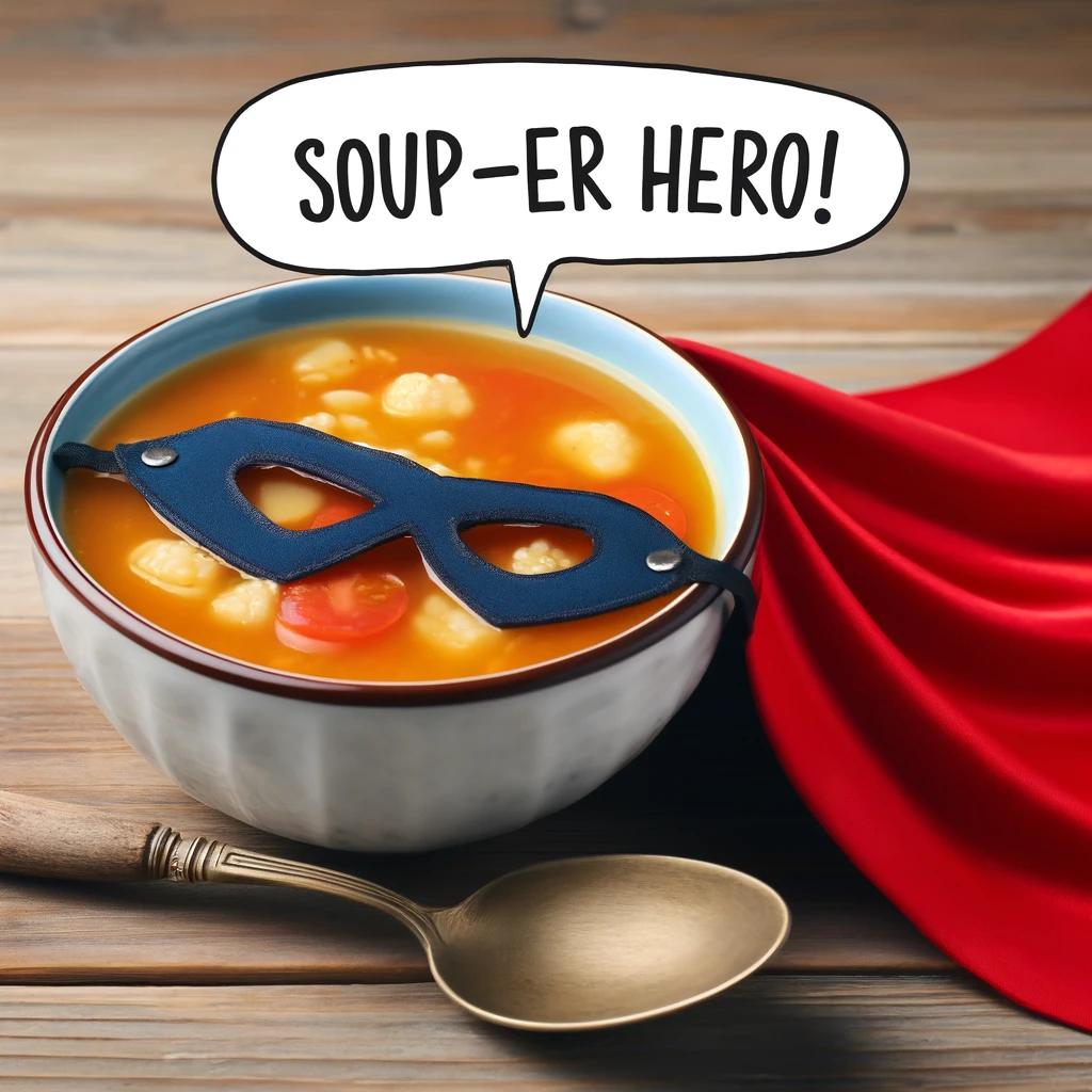 Soup er hero Soup puns