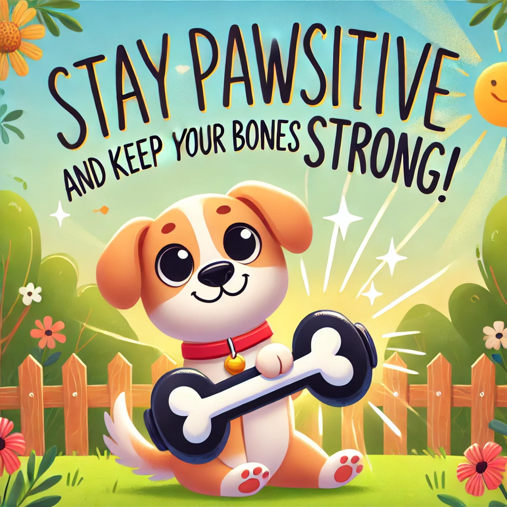 Stay pawsitive and keep your bones strong Bone puns