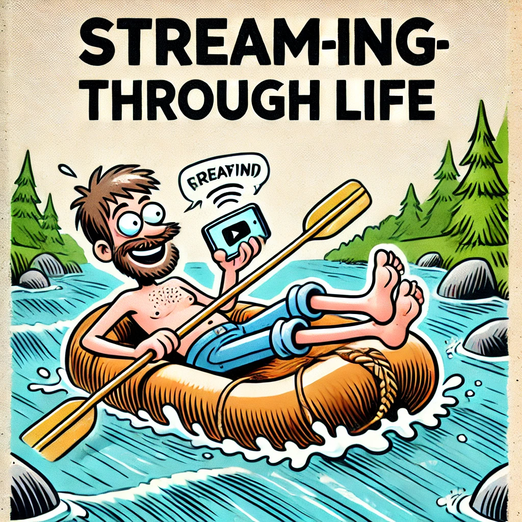 Stream ing through life. River puns