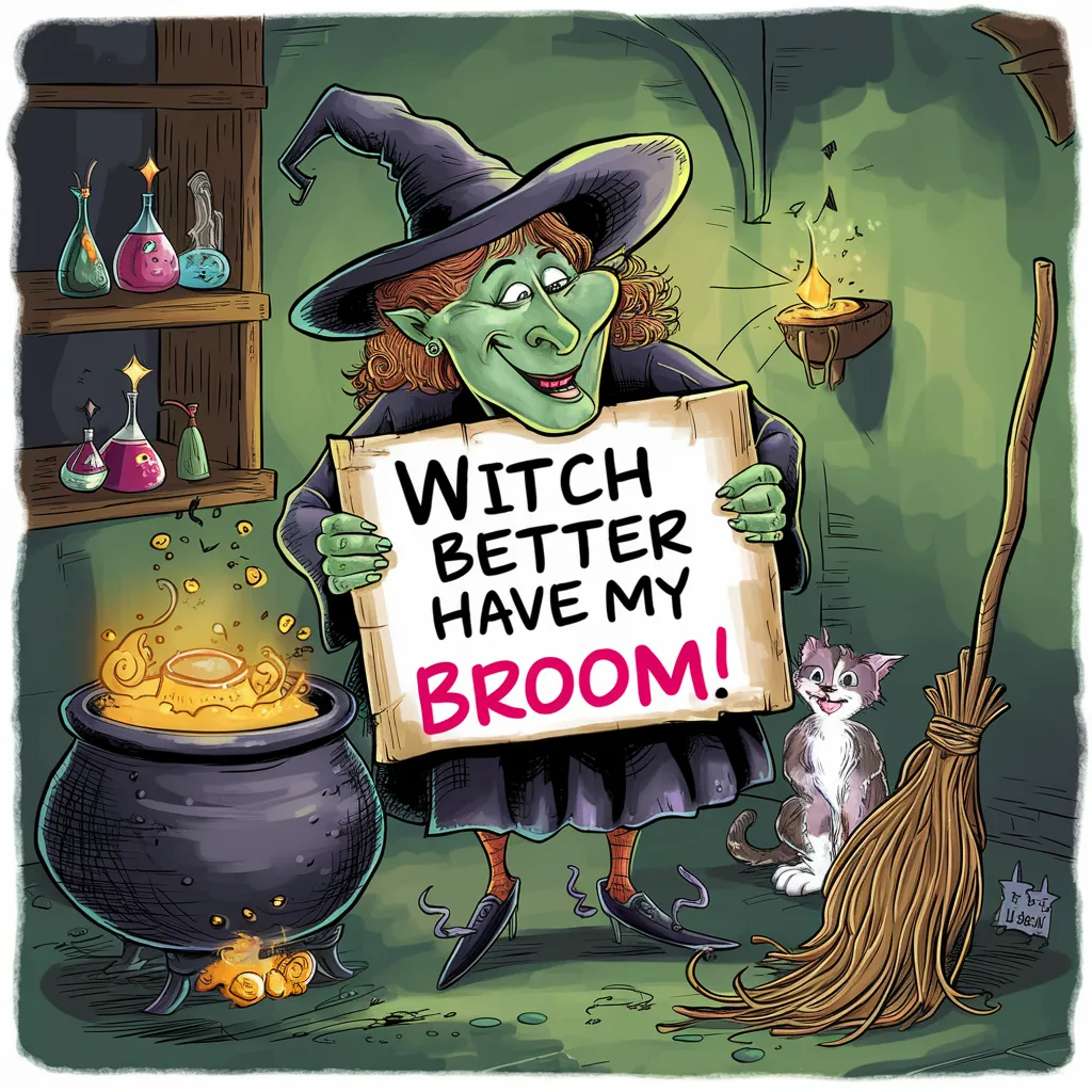 Witch better have my broom. witch puns